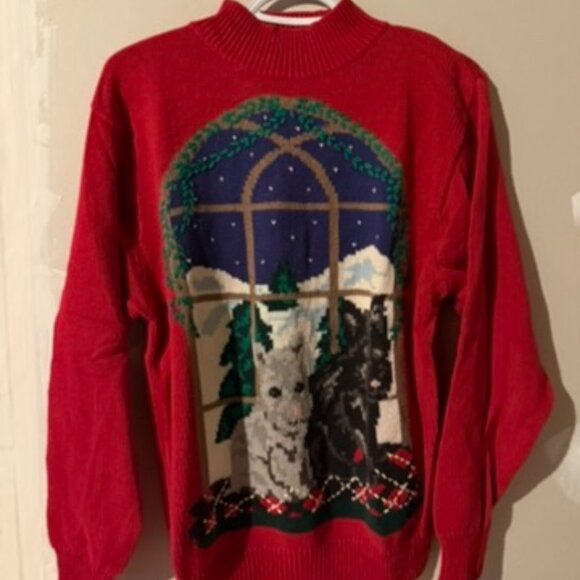 VINTAGE Christmas Sweater Tabi International Size Medium - Picture 2 of 5